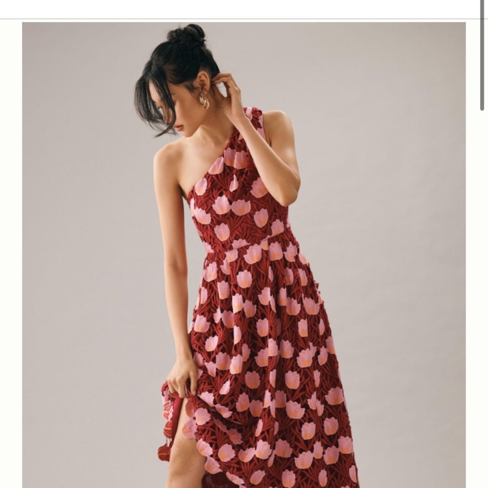 Anthropologie Maeve one shoulder dress